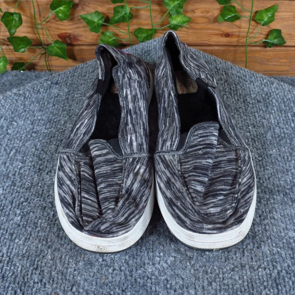 Skechers BOBS Highlights 2.0 Womens Slip On Shoes Size 8.5 Casual Black‎ Grey